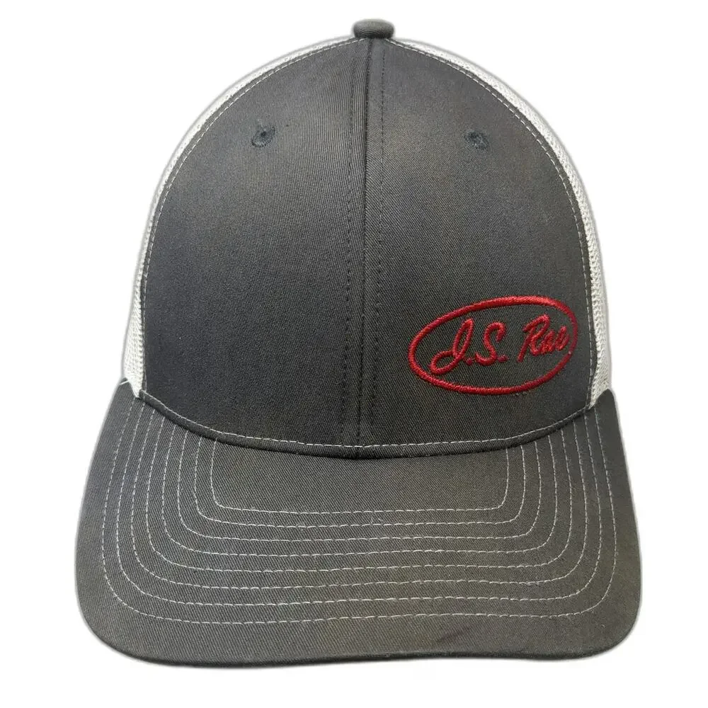 Richardson Trucker Hat Gray One Size Mesh Back Snapback JS Rae Embroidered Logo